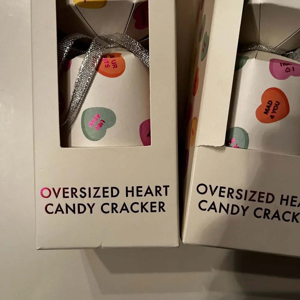 Valentine Conversation Heart Crackers Set of 3 by Paper‎ Source (New)